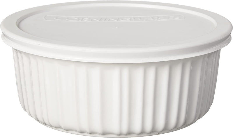 CorningWare French White 7-Pc Ceramic Bakeware Set with Lids Chip  Crack Resistant Stoneware Dish