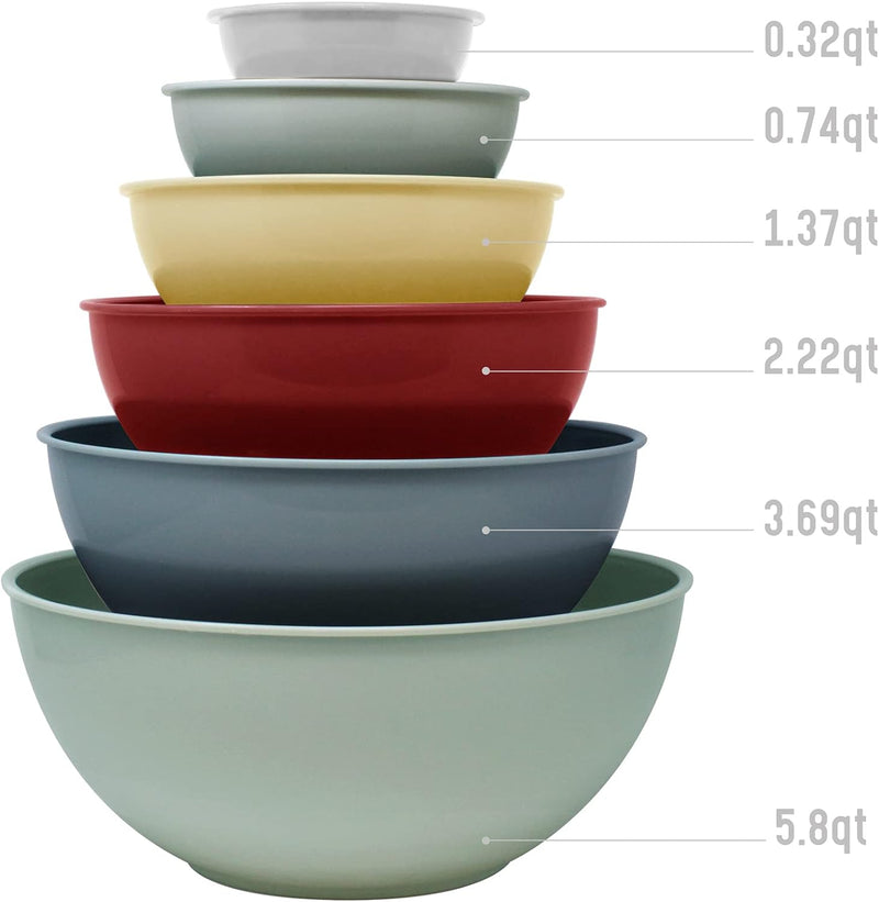 Return 12-Piece Nested Mixing Bowl Set with Lids - Dusty Rose