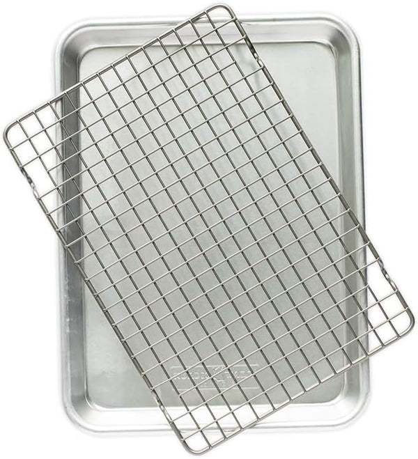 Nordic Ware Naturals Quarter Sheet Pan with Oven-Safe Nonstick Grid