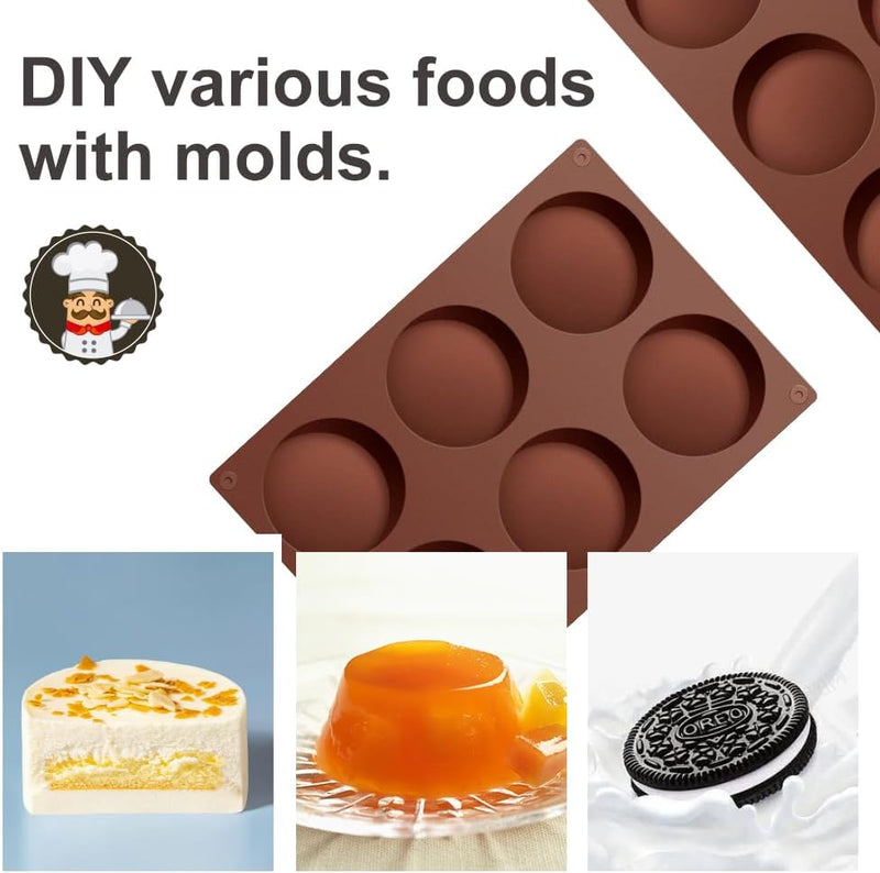 4-Piece Silicone Candy and Baking Mold for Cookies Oreos Soap and more - BPA Free Non-Stick