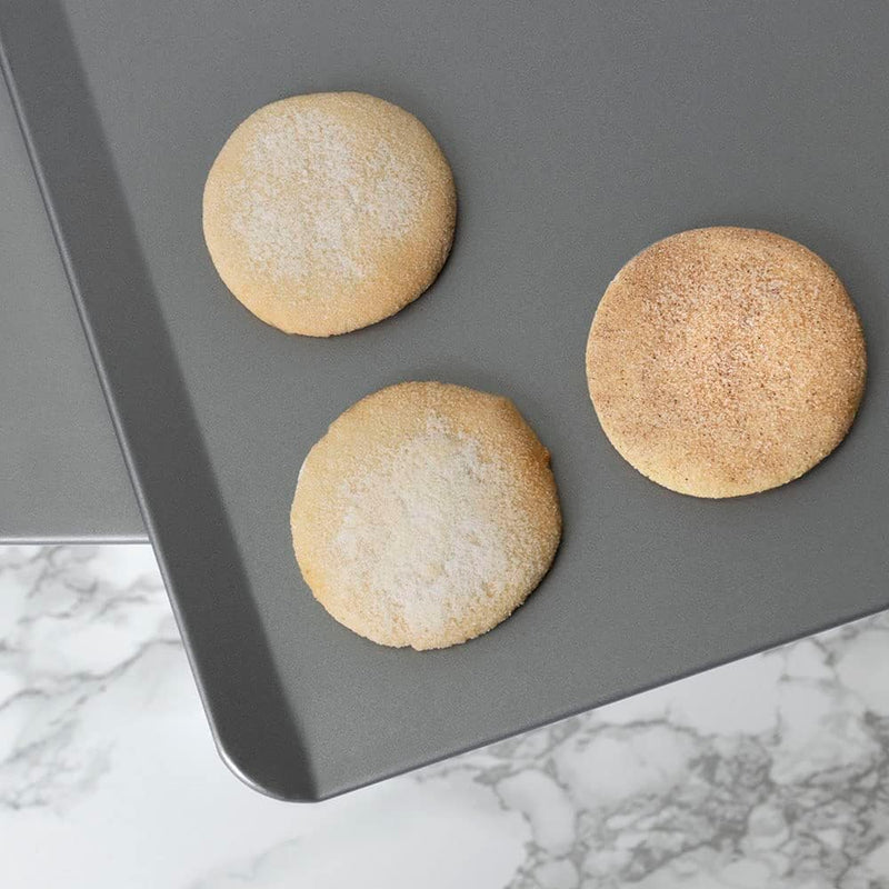 Nonstick Cookie Baking Sheets Set of 2 by OvenStuff - Gray