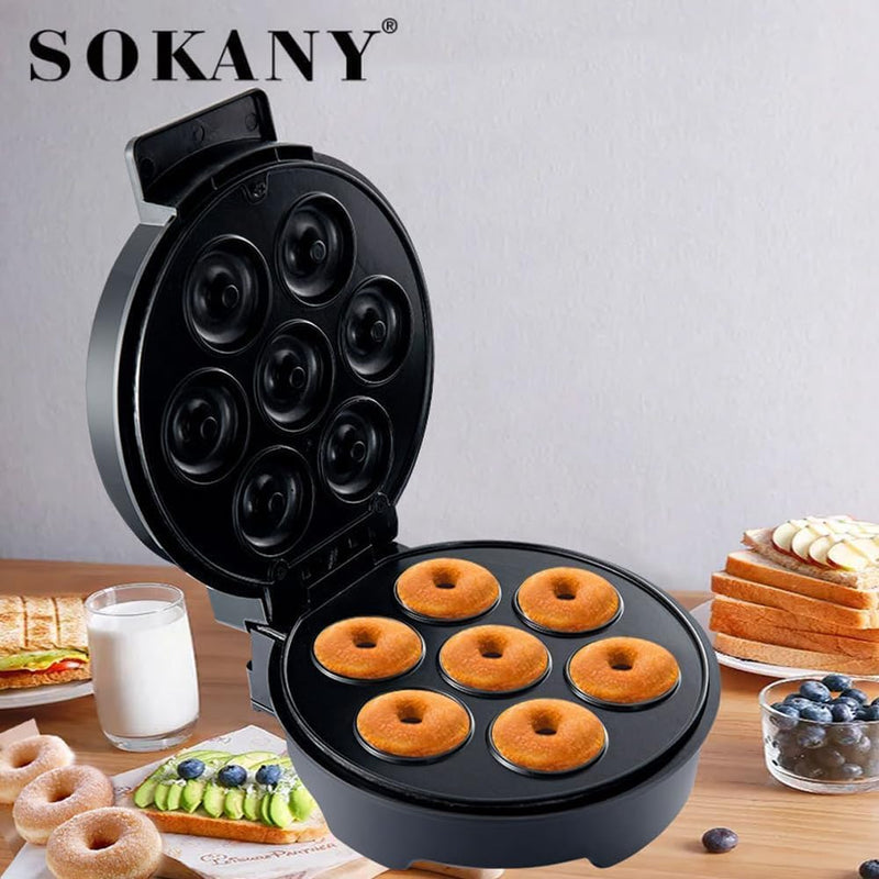 SOKANY Donut Maker - 1200W 7 Doughnuts Non-stick Easy to Clean