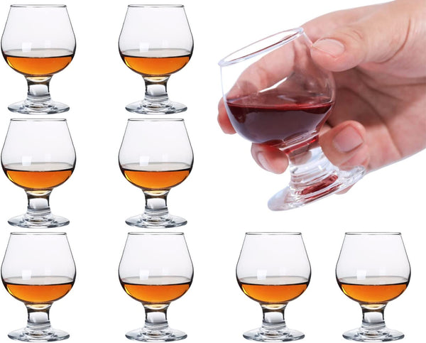 Glsairy Cute Shot Glasses Small Brandy Snifters Set of 8 | Cognac glasses | Port Glasses | Tequila Glasses(1.75 oz | 50ml)