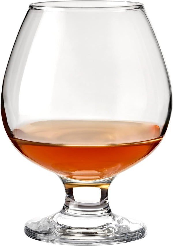 Pasabahce Premium Brandy Snifters Set Of 6 - Cognac Glasses 13.25 Oz - Short Beer Tasting Glasses - Exclusive Bourbon, Rye, Scotch, and Mezcal Glasses - Perfect for Parties, Gifts