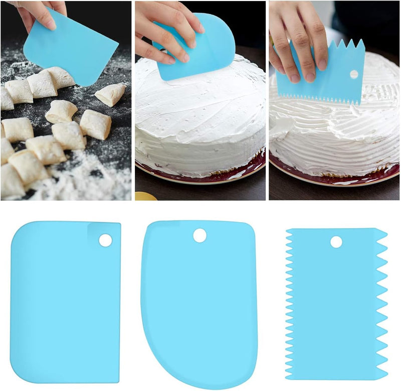 Silicone Icing Piping Bag with Stainless Steel Nozzle Set and Accessories