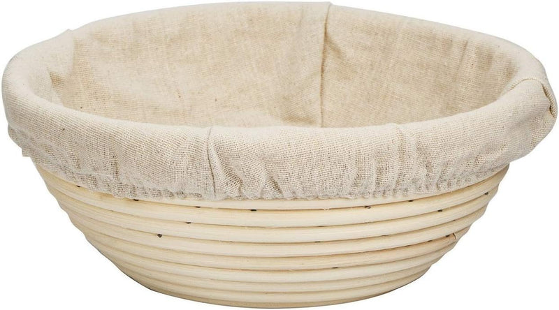 Handmade Banneton Bread Dough Proofing Basket with Linen Liner