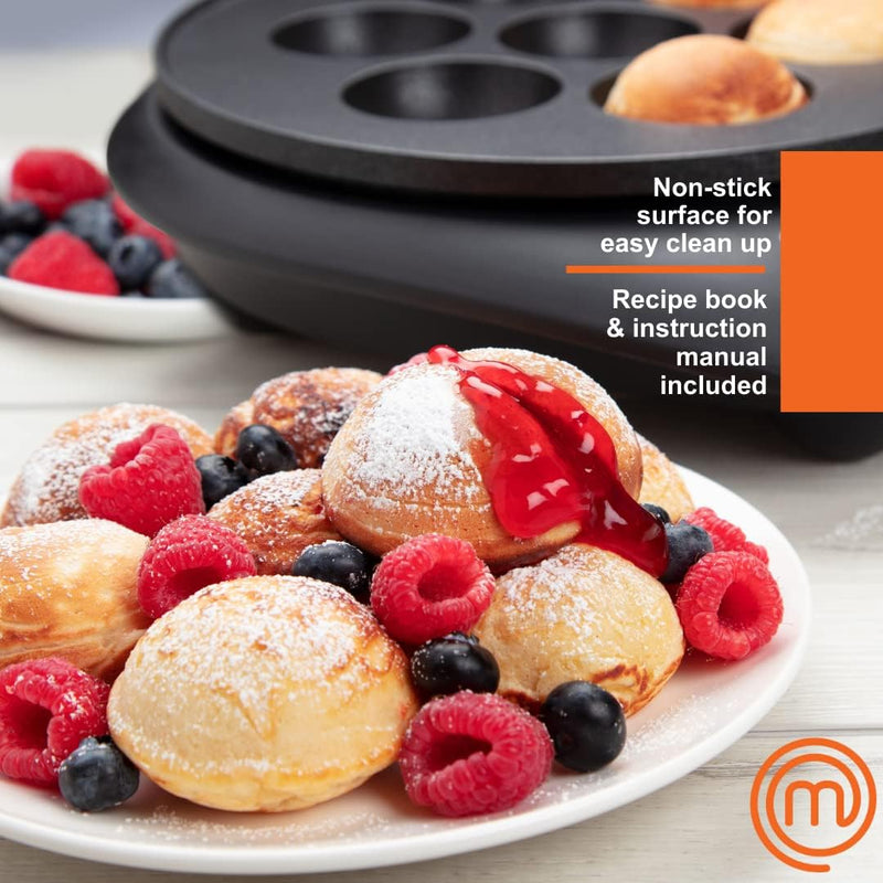 MasterChef Ebelskiver Maker - Nonstick Easy Clean Appliance for Takoyaki Donut Holes Cake Pops  More