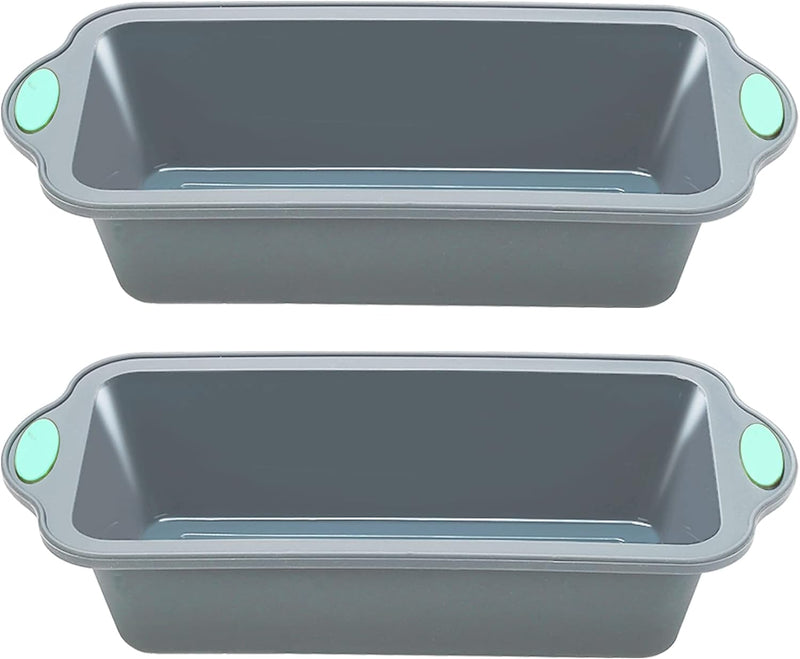 8-in-1 Silicone Baking Set - 6 Molds 2 Mats Cookie Sheet Cake Pan - Navy Blue