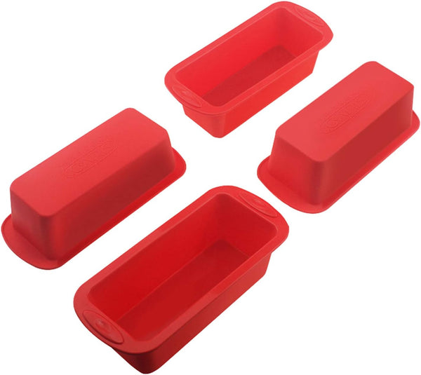 Silicone Nonstick Mini Loaf Pans - Set of 4 - 57x25x22 inch