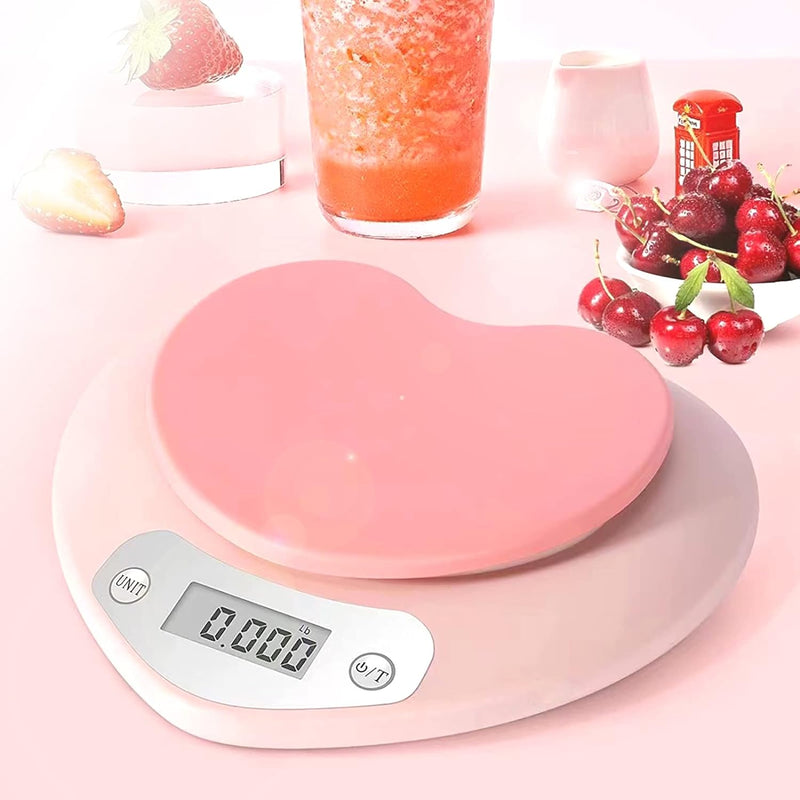YRY Ultra Precise Kitchen Scale with Tare Function and LCD Display - 66lbs Capacity Pink or New Version Kitchen Scale with Tare Function and LCD Display - 66lbs Capacity Pink