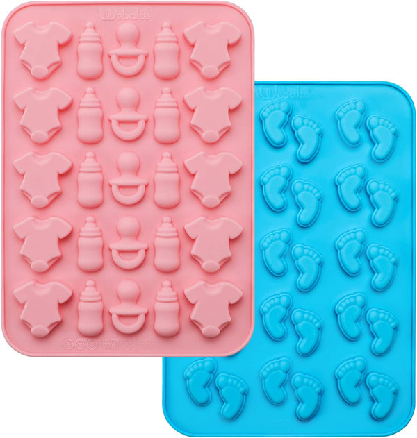 Webake Baby Molds - Bite Size Silicone Candy  Gummy Mould for Baby Shower Cake Decorating