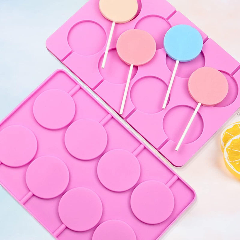 AKINGSHOP Silicone Cake Pop Mold Set with 60Pcs Sticks Bags and Twist Ties - Great for Lollipops Hard Candy Cake Pops and Chocolates