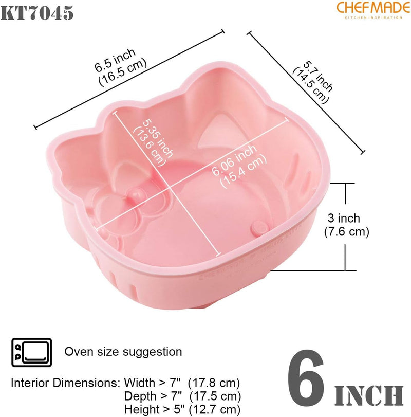 Hello Kitty Cake Pan - 4 Non-Stick Silicone Molds for Oven  Instant Pot Pink