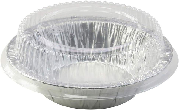 5 Disposable Aluminum Tart Pan with Clear Dome Lid 501P 25 Pack