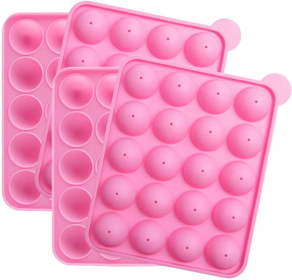 Silicone Cake Pop Mold - 20-Cavity - 2 Pack - for Candy Lollipops and Cupcakes