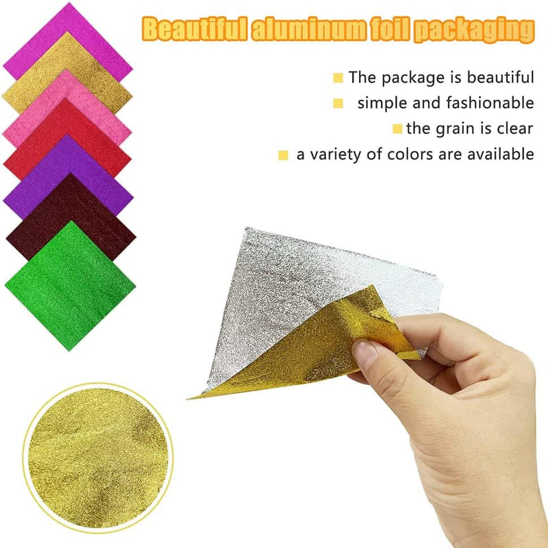 Foil Candy Wrappers - 600pcs 4x4 Aluminium Foil Paper for DIY Candies and Chocolate Packaging - PartyWeddingBirthdayChristmas Accessories