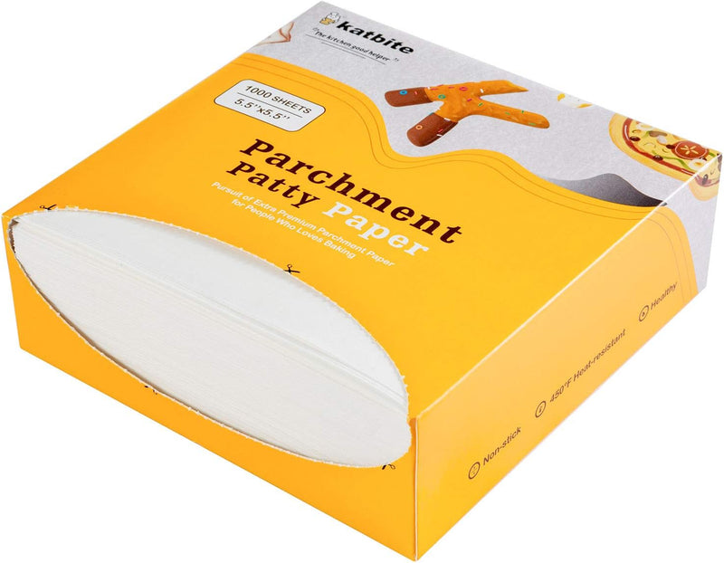 Katbite 200PCS Parchment Paper Sheets - Heavy Duty 12x16 Inch for Baking Cooking Frying Air Fryer Grilling Oven