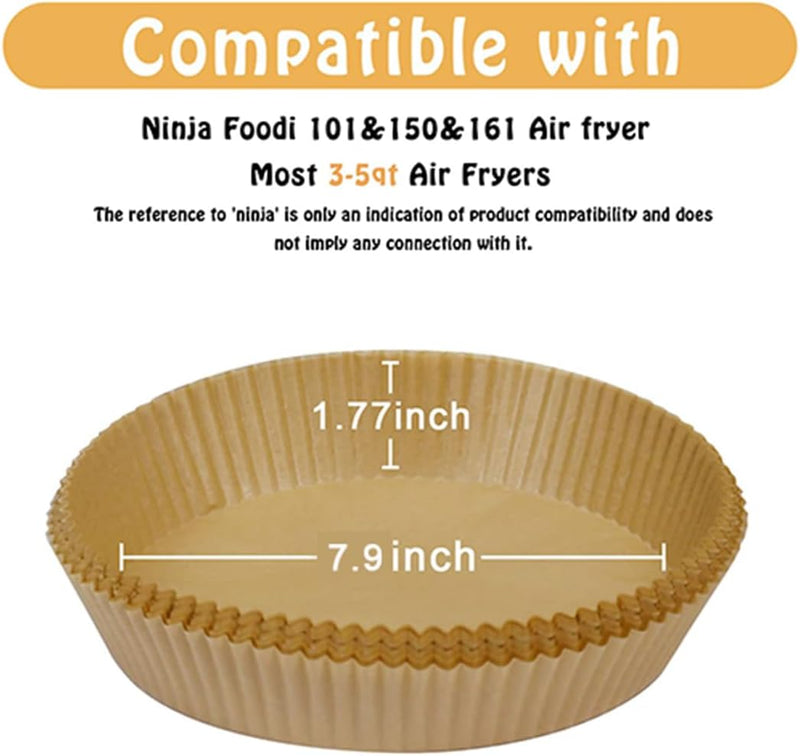 100 Pcs Ninja Air Fryer Liners for SIUDANGKA - Disposable Paper Liners for AF101 AF150 AF161 Max