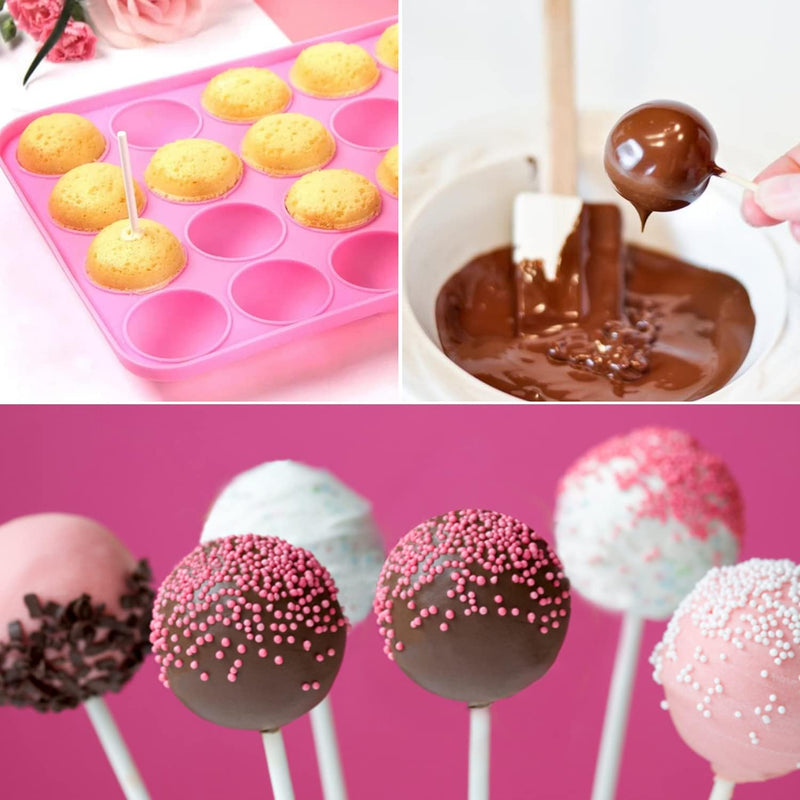 HiYZ Cake Pop Mold Set with Lollipop Maker Kit and Accessories