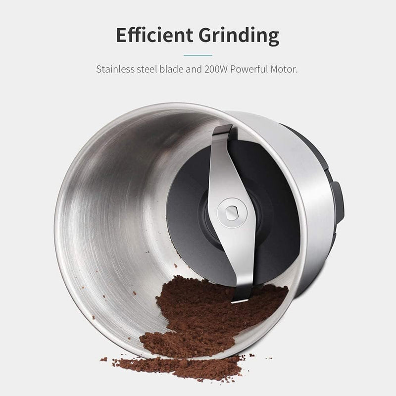 SHARDOR Coffee Grinder Electric, Coffee Bean Grinder Electric, Herb Grinder, Nut Grain Grinder with 1 Removable Stainless Steel Bowl, Black