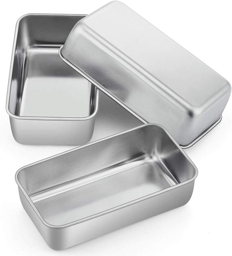 Stainless Steel Loaf Pan Set - 2 Pans for Baking Bread  Meatloaf