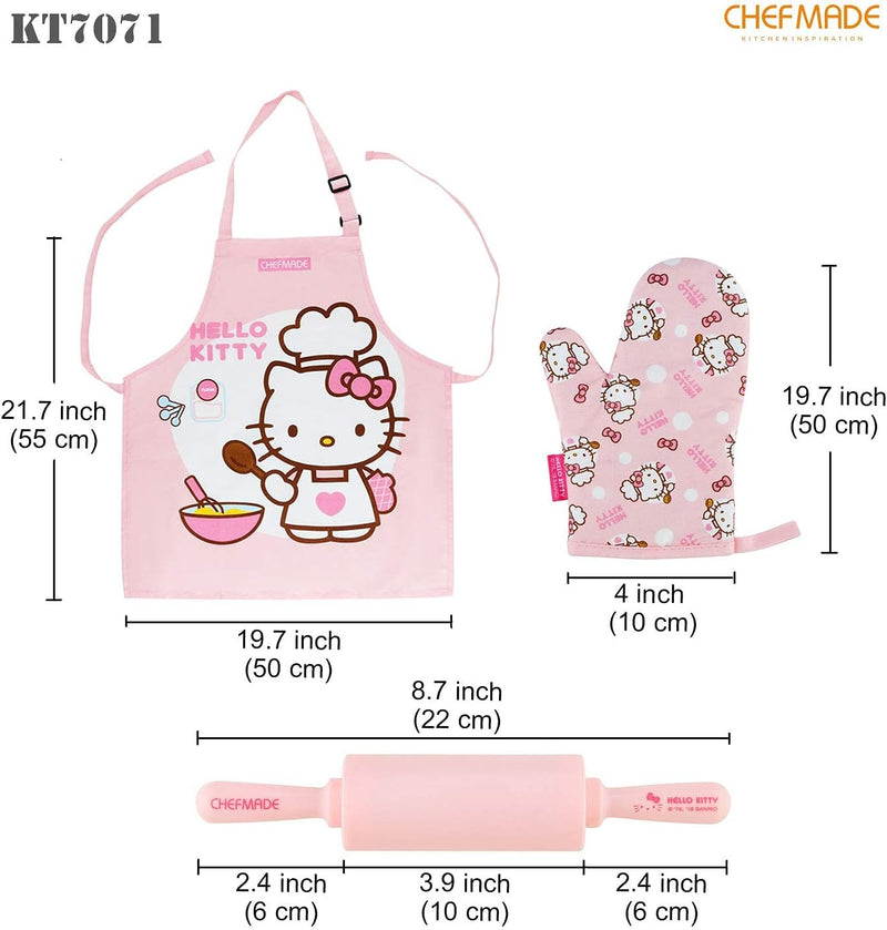 Hello Kitty Kids Baking Set - 15Pcs Kitchen Combo for DIY Baking with Gift Box