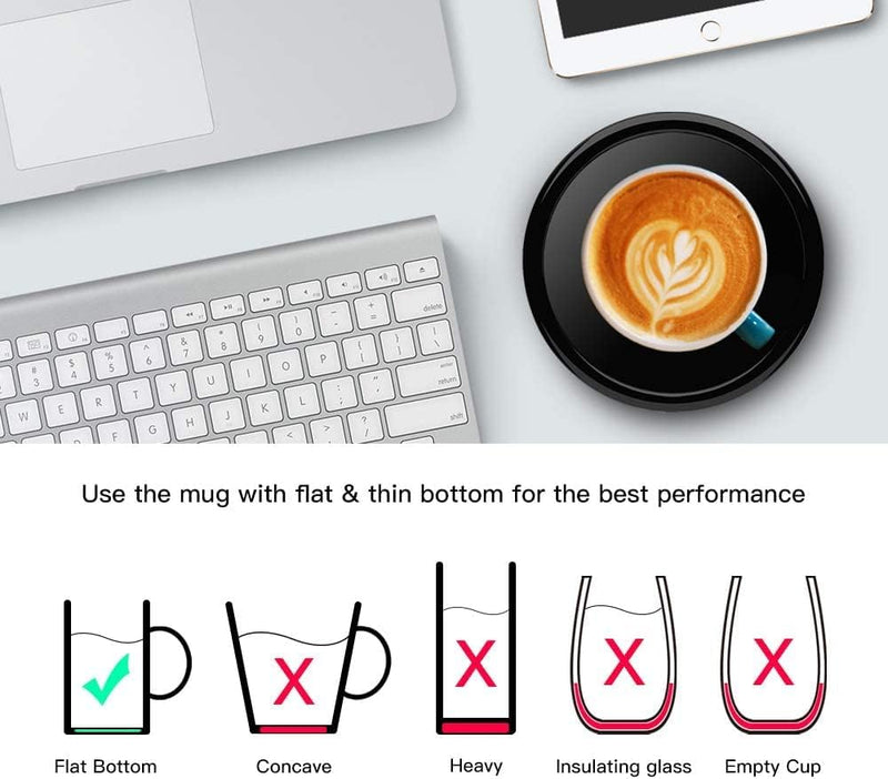 Smart Coffee Warmer - Auto OnOff Mug Warmer for Desk Use - Pink