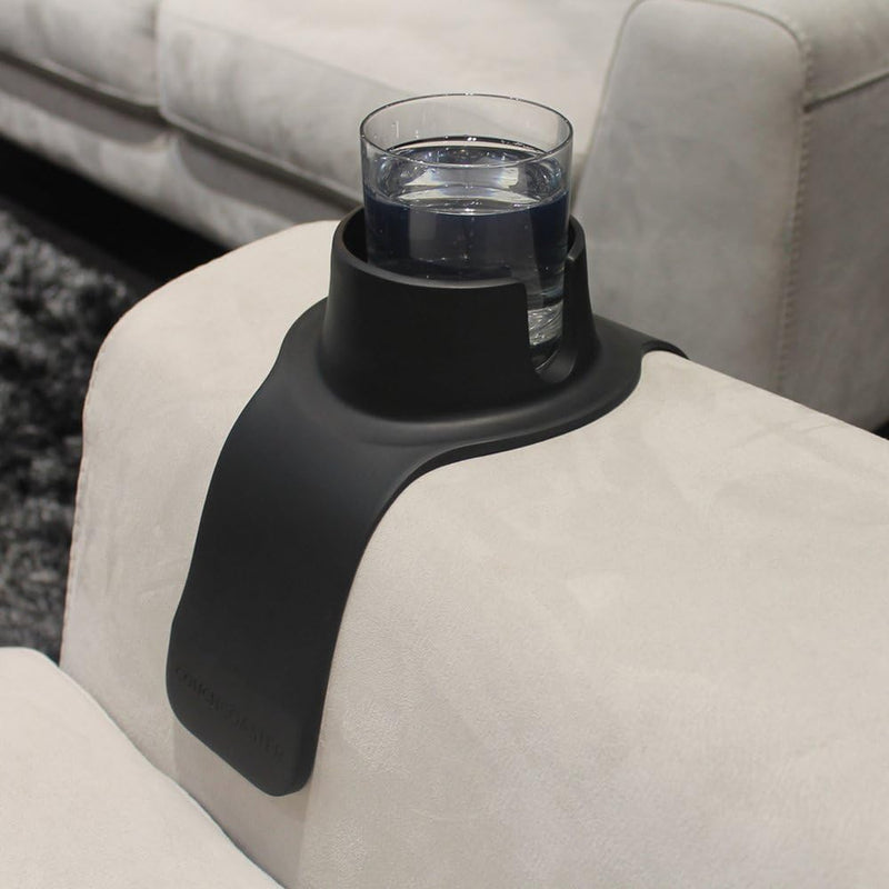 CouchCoaster - Armrest Cup Holder - Weighted Anti-Slip Black