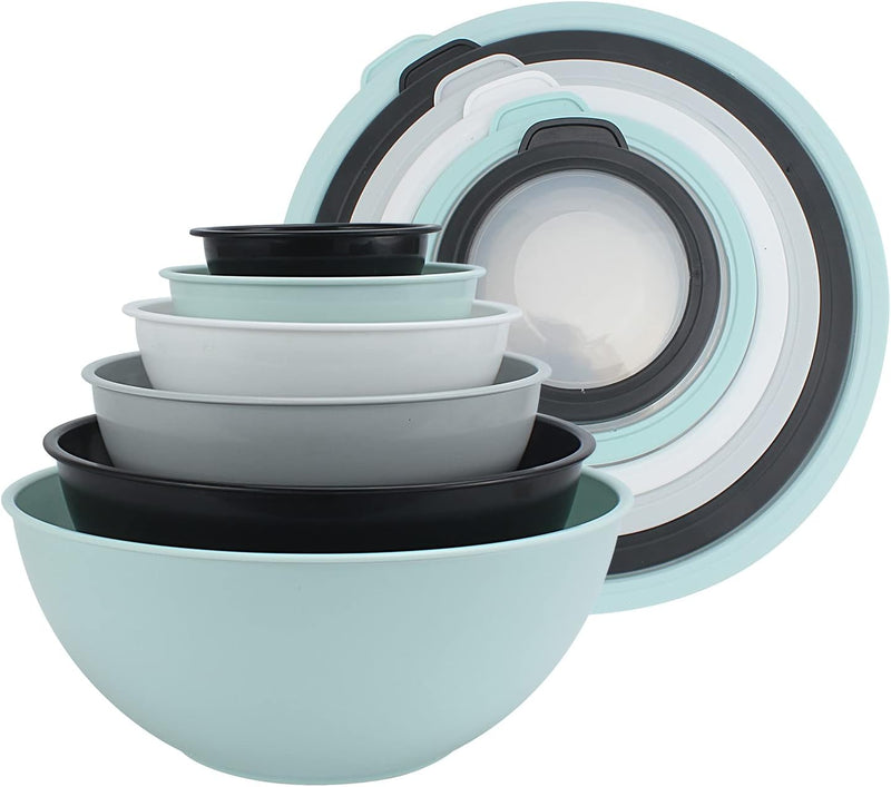 COOK WITH COLOR 12-Piece Nesting Mixing Bowls Set - Blue