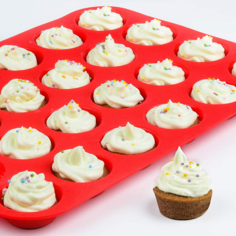 Nonstick Silicone Muffin Pan - BPA Free 12 Cupcake Mold - Regular Size