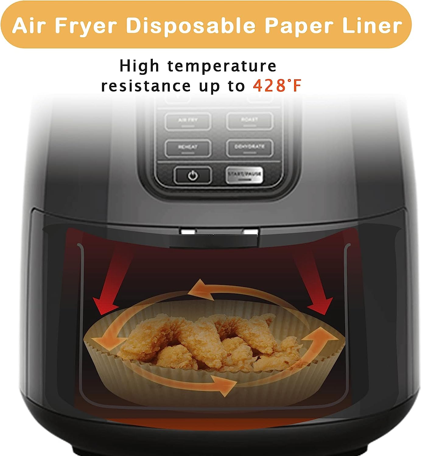 SIUDANGKA Air Fryer Liners Disposable for Ninja Air Fryer, 100 pcs  Rectangle Air Fryer Parchment Paper Sheets Air Fryer Accessories for Ninja  Dual Air