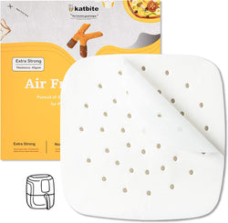 Katbite 85 Inch Air Fryer Parchment Paper Liners - 120 Pack Non-Stick Squares for Air Fryer Steamer Cake Pans