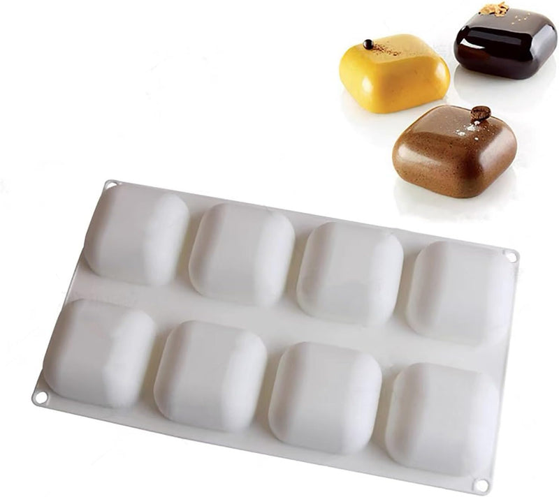 AFINSEA 3D Silicone Baking Molds for Cakes - 8-Cavity