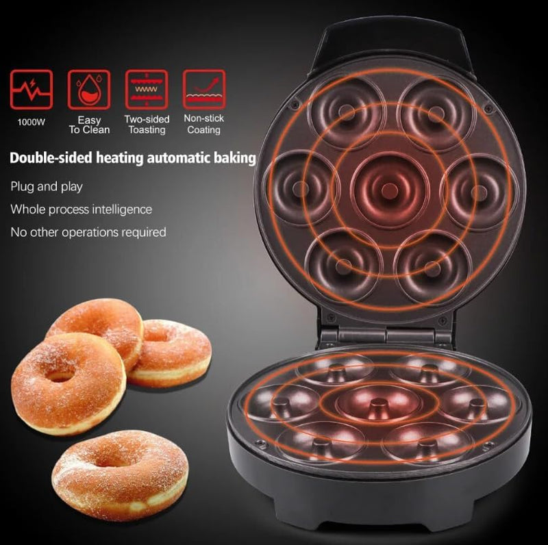 SOKANY Donut Maker - 1200W 7 Doughnuts Non-stick Easy to Clean