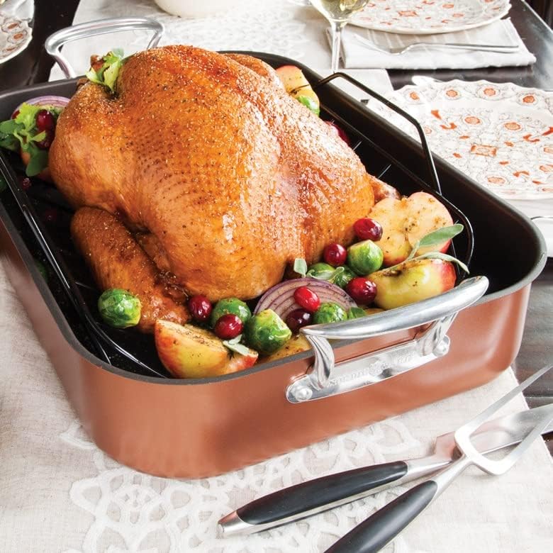 Nordic Ware Copper Turkey Roaster with Rack