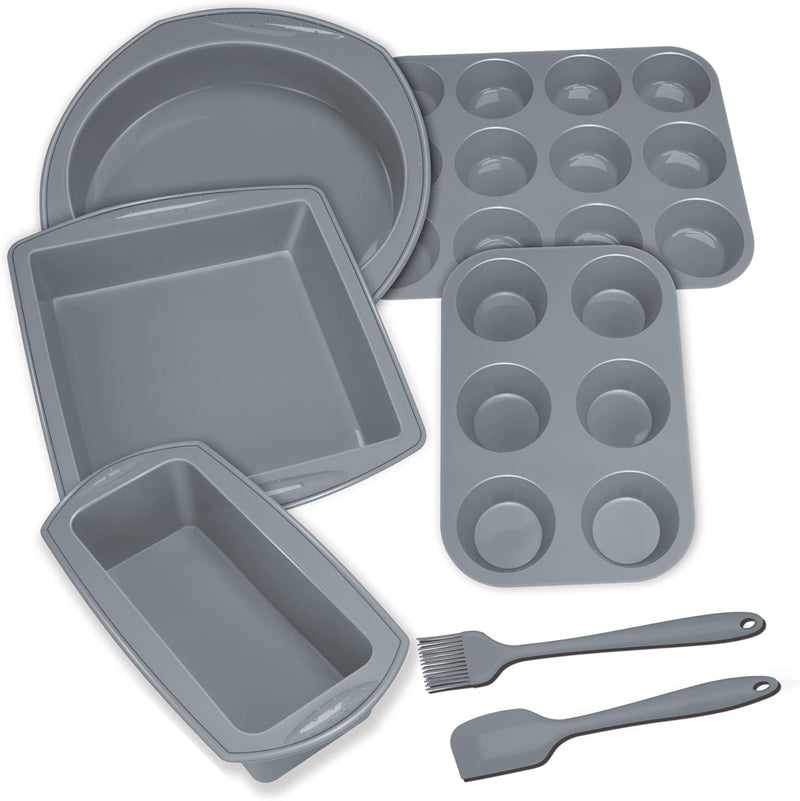 7in1 Nonstick Silicone Baking Set - Oven Bakeware Kit