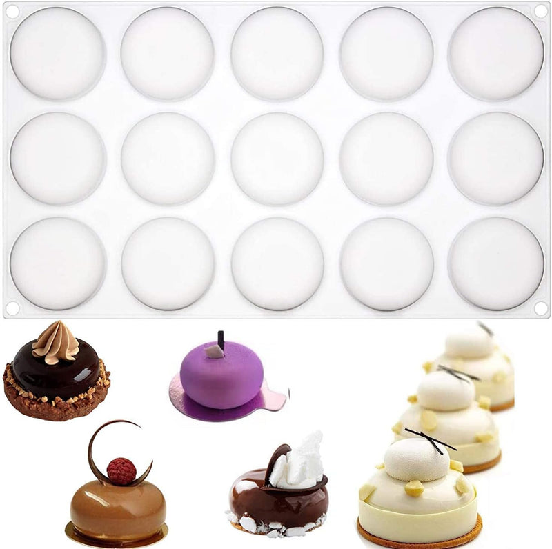 AFINSEA 3D Silicone Baking Molds for Cakes - 8-Cavity