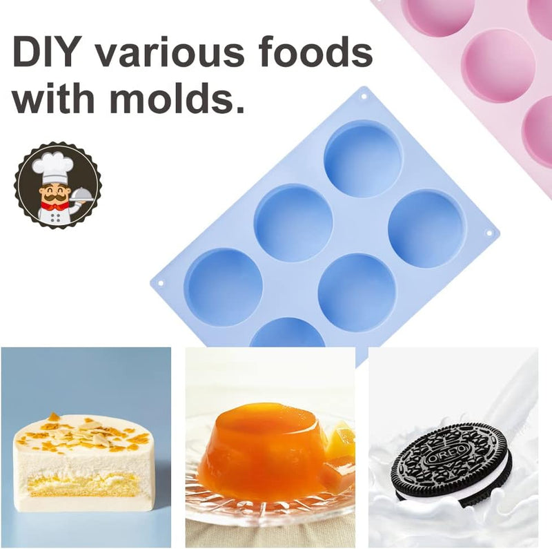 4-Piece Silicone Candy and Baking Mold for Cookies Oreos Soap and more - BPA Free Non-Stick