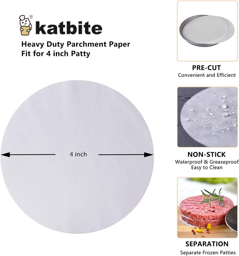 Katbite Parchment Rounds - 200 Pack - 8 inch - Perfect for Baking Cakes and Air Fryer Liners