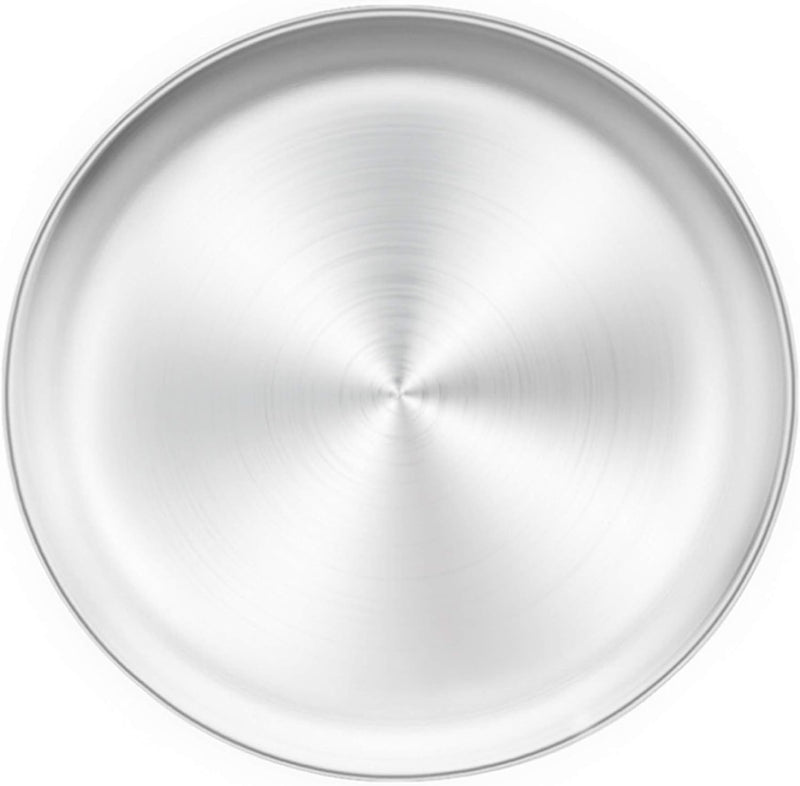 TeamFar 12 Stainless Steel Round Pizza Pan - Heavy Duty  Dishwasher Safe