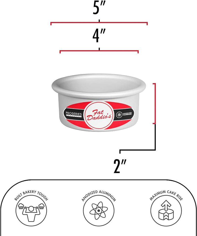 Fat Daddios Anodized Aluminum Round Cake Pan - 8x4 inch