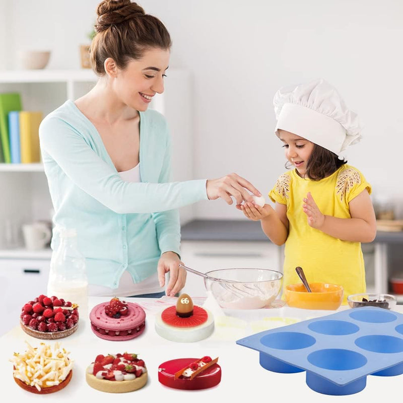 4-Piece Silicone Candy and Baking Mold for Cookies Oreos Soap and more - BPA Free Non-Stick