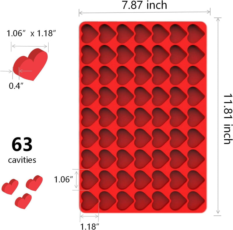 Heart Silicone Candy Molds - Mini Heart Shape 1 PCS