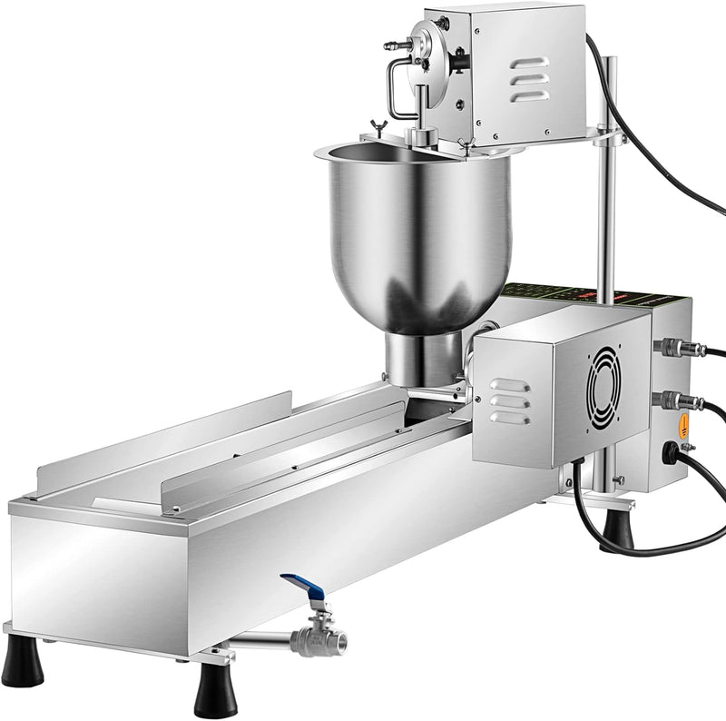Commercial Donut Making Machine with 7L Hopper and 3 Sizes Molds 304 Stainless Steel Auto Fryer