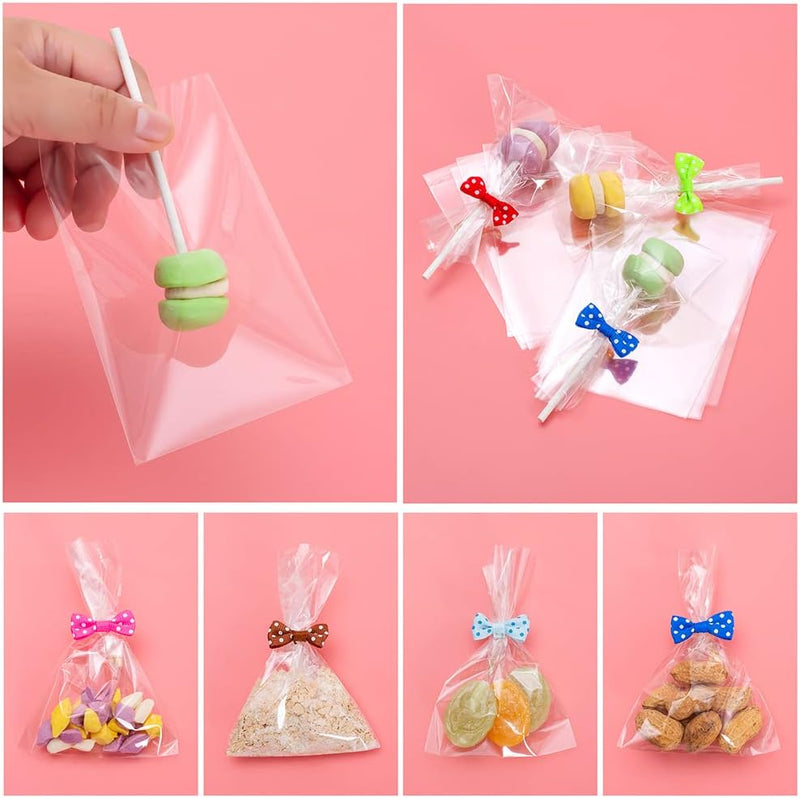 Cake Pop Sticks and Wrappers Kit - 320pcs with Metallic Twist Ties - Perfect for Lollipops  Treats