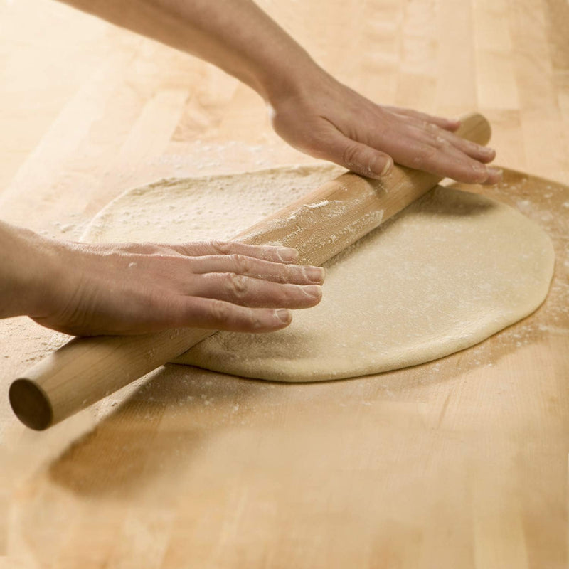 French Rolling Pin 18 Inches - Wooden for Fondant Pie Crust Cookie Pastry Dough - Kitchen Utensil