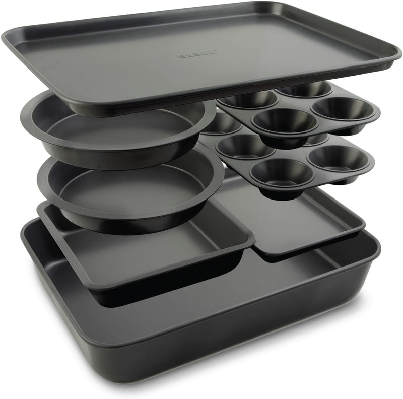 Elbee Home 8-Piece Nonstick Baking Set - Aluminized Steel - Free of PFOA and PFOS