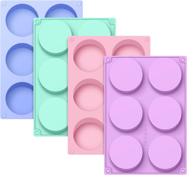4-Piece Silicone Candy and Baking Mold for Cookies Oreos Soap and more - BPA Free Non-Stick