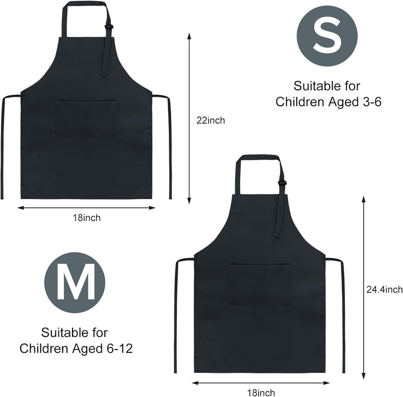 Kids Chef Apron and Hat Set for Cooking Baking and Painting