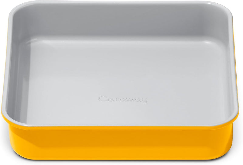 Caraway 9x13 Non-Stick Ceramic Rectangle Pan - Non-Toxic Coating for Brownies Lasagnas  More - Cream